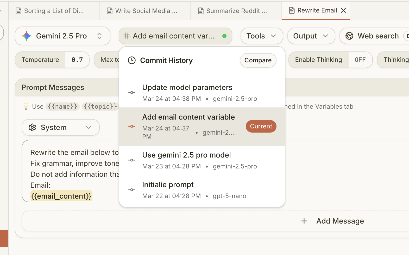 Built-in Git Versioning